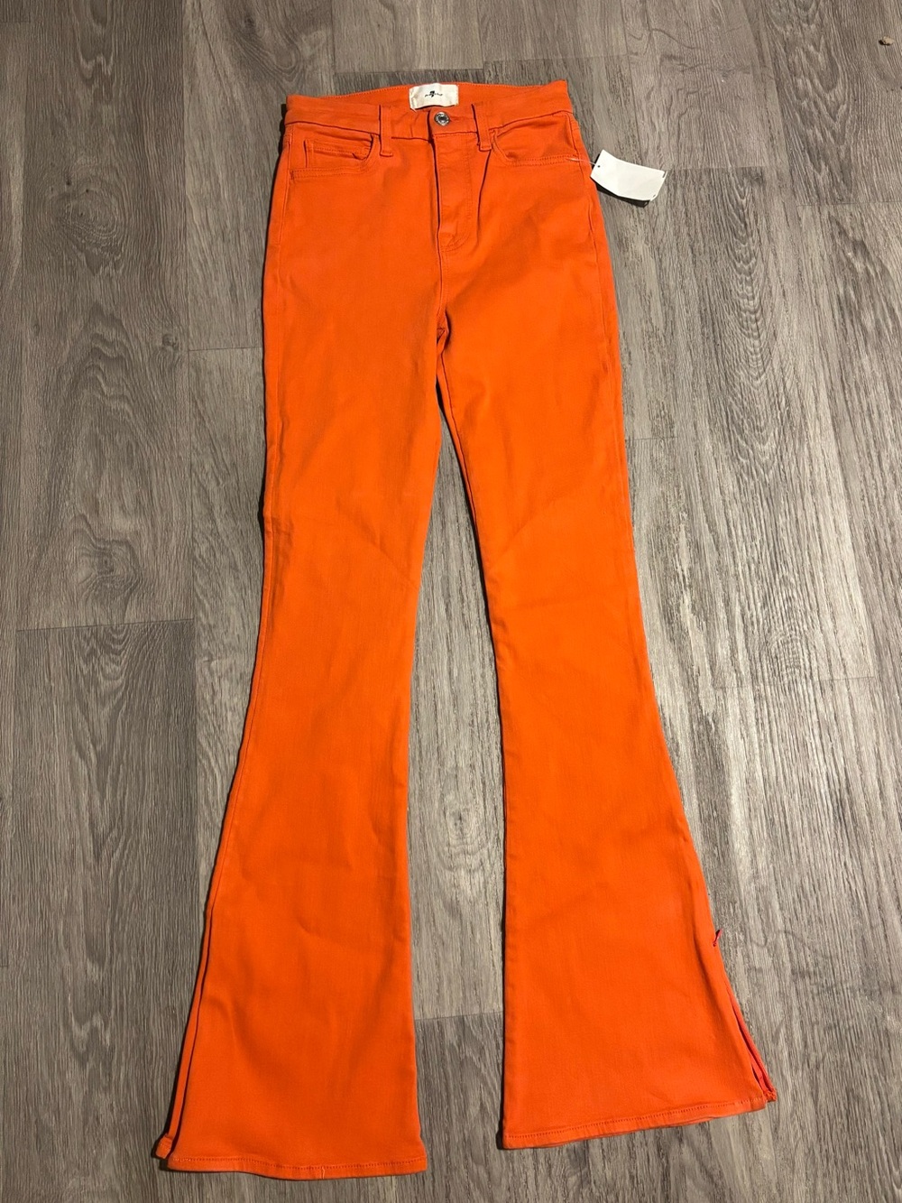 7 For All Mankind Orange Denim Jeans - Picture 3 of 11
